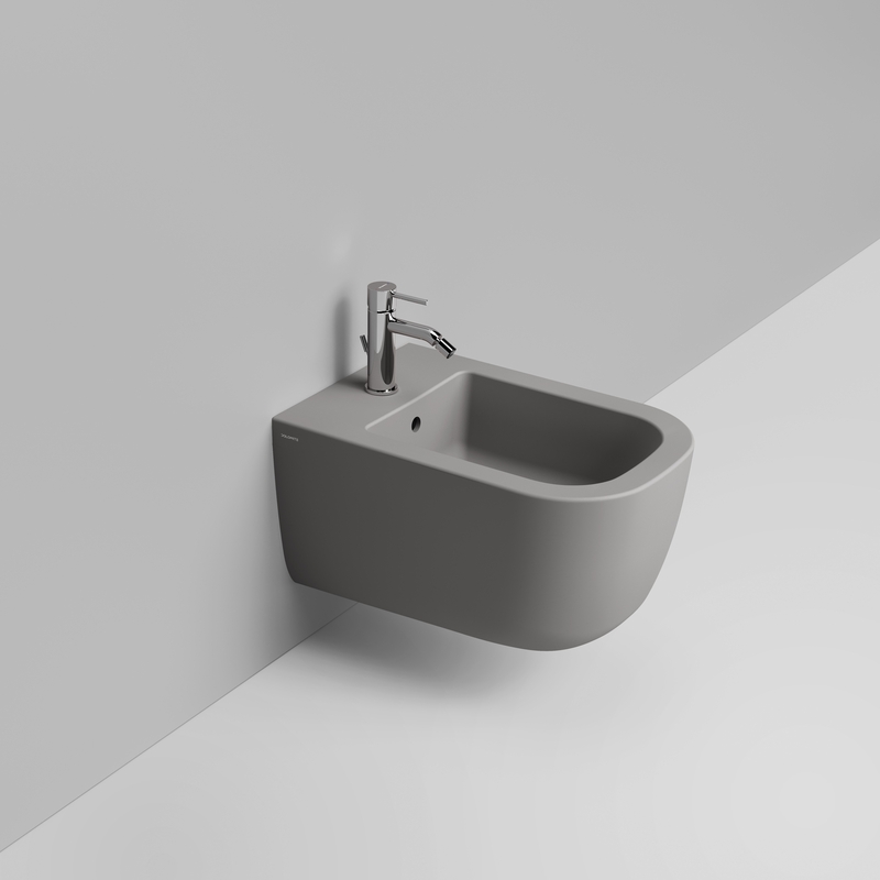 Ceramica Dolomite Wall hung bidet 36×55 – Mirto - Concrete grey