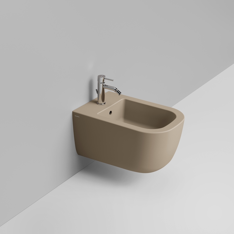 Ceramica Dolomite Wall hung bidet 36×55 – Mirto - Matt natural beige