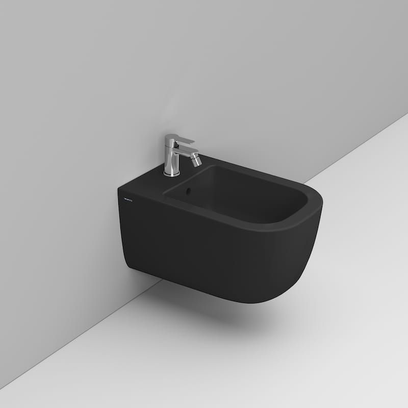 Ceramica Dolomite Wall hung bidet 36×55 – Mirto - Matt Black