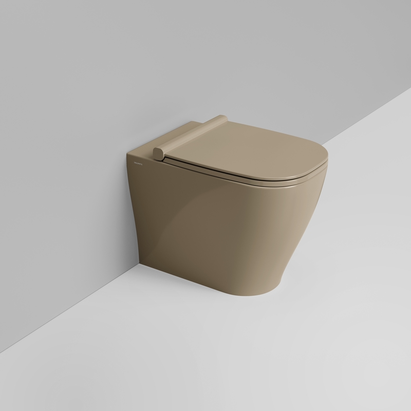Ceramica Dolomite Back to wall bowl 36×55 – Mirto - Glossy natural beige