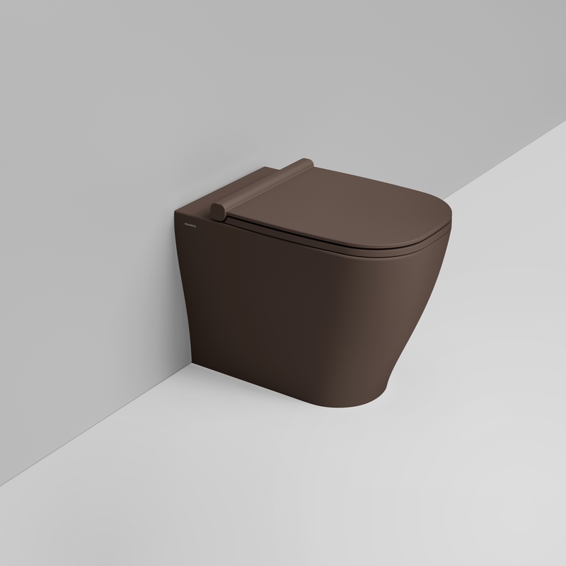 Ceramica Dolomite Back to wall bowl 36×55 – Mirto - Matt alpine brown