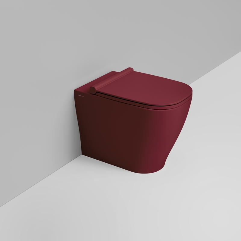 Ceramica Dolomite Back to wall bowl 36×55 – Mirto - Matt red wine