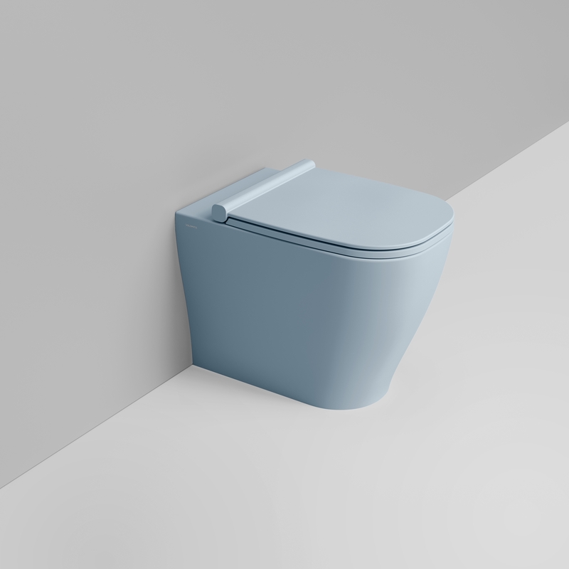 Ceramica Dolomite Back to wall bowl 36×55 – Mirto - Sky blue