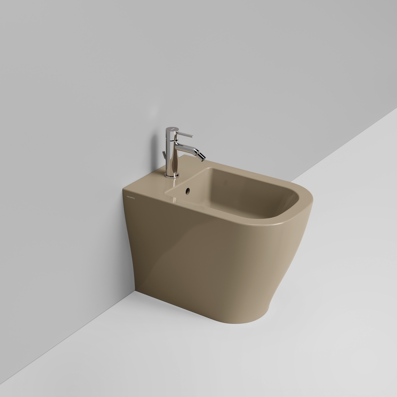 Ceramica Dolomite Bidet back to wall 36×55 – Mirto - Beige naturale lucido