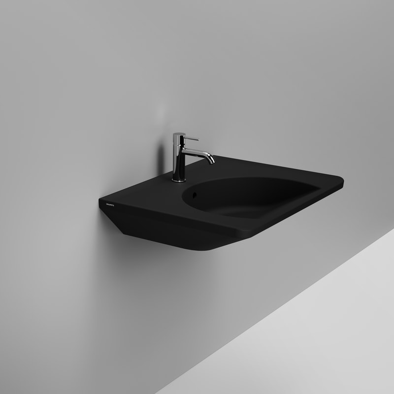 Ceramica Dolomite Basin 70×55 – True - Matt black