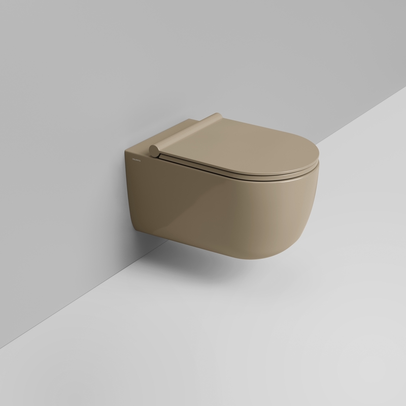 Ceramica Dolomite Wall hung bowl 36×55 – Mirto Round - Glossy natural beige
