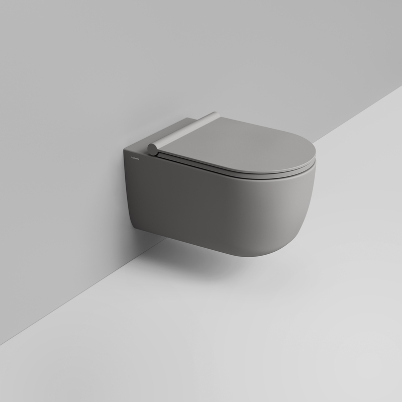 Ceramica Dolomite Wall hung bowl 36×55 – Mirto Round - Concrete grey
