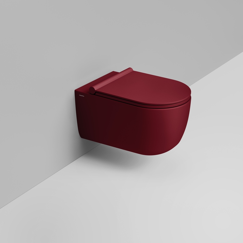 Ceramica Dolomite Wall hung bowl 36×55 – Mirto Round - Matt red wine
