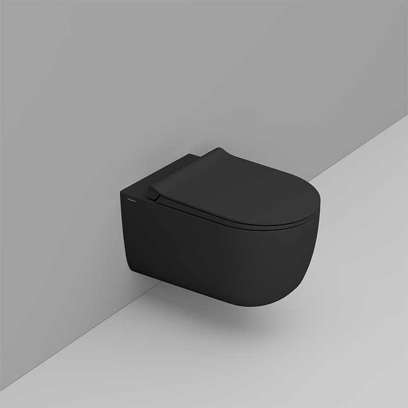 Ceramica Dolomite Wall hung bowl 36×55 – Mirto Round - Matt black