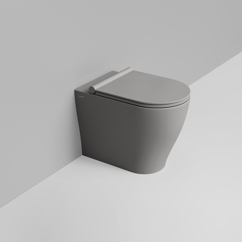 Ceramica Dolomite Back to wall bowl 36×55 – Mirto Round - Concrete grey