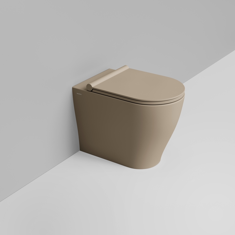Ceramica Dolomite Back to wall bowl 36×55 – Mirto Round - Matt natural beige