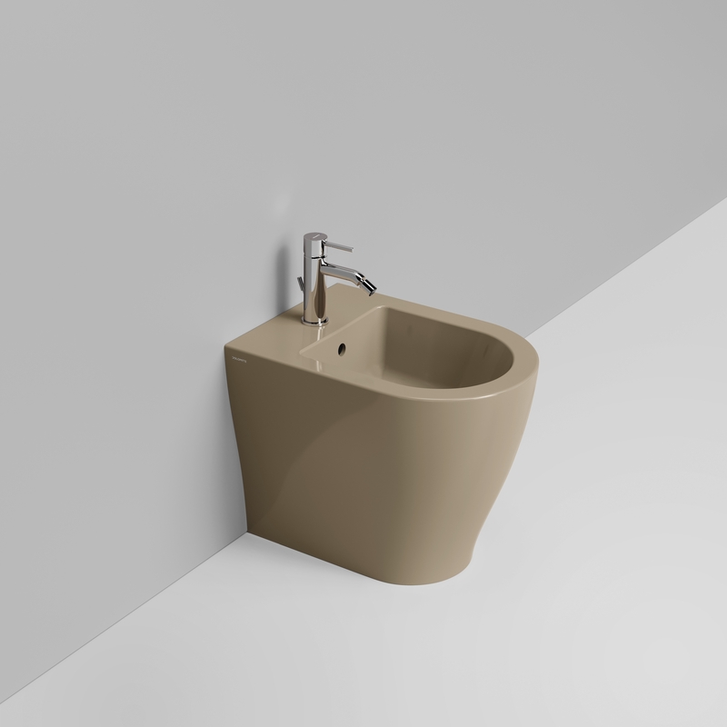 Ceramica Dolomite Bidet Back to wall  36×50 – Mirto Round Short - Beige naturel brillant