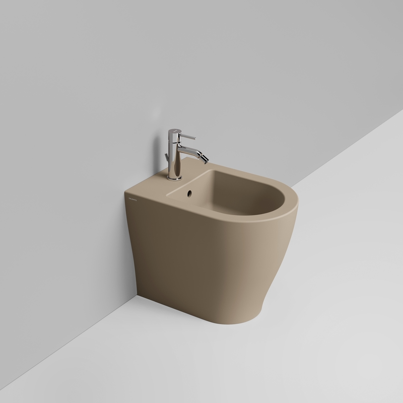 Ceramica Dolomite Bidet Back to wall  36×50 – Mirto Round Short - Beige naturel mat