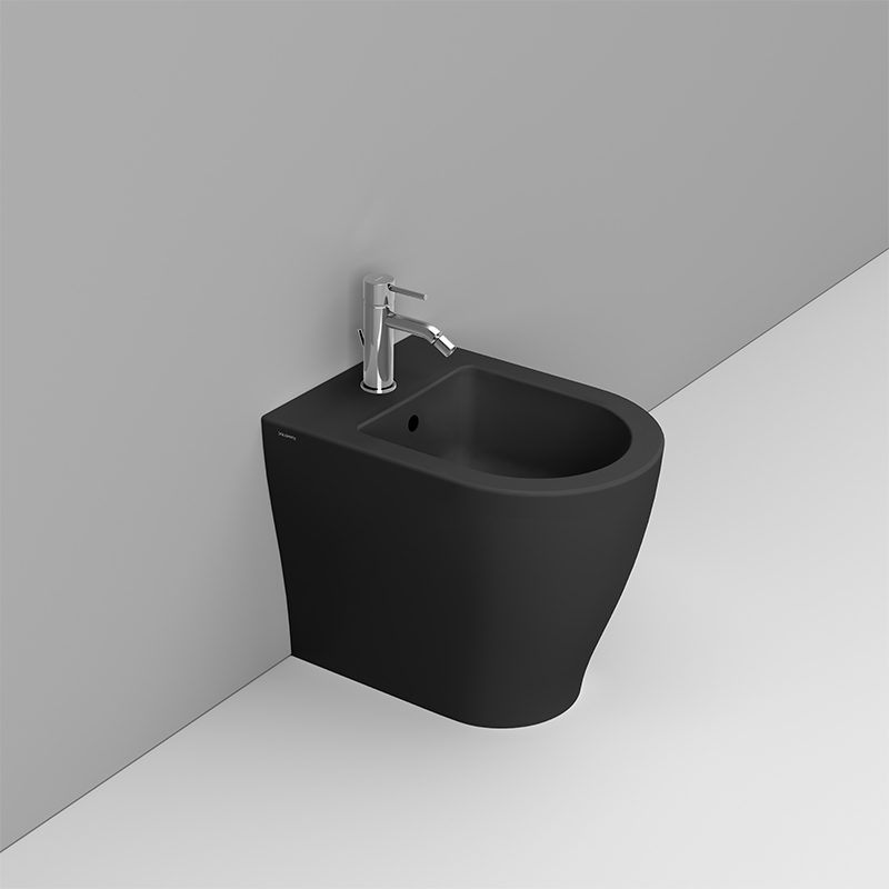 Ceramica Dolomite Bidet Back to wall  36×50 – Mirto Round Short - Noir mat