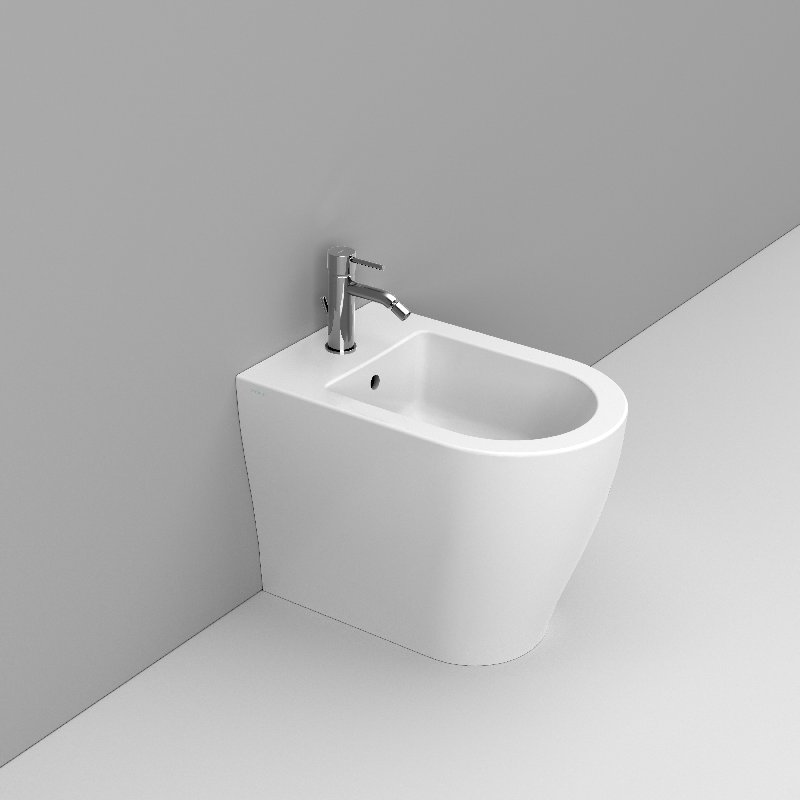 Ceramica Dolomite Back to wall bidet 36×55 – Mirto Round - Matt white