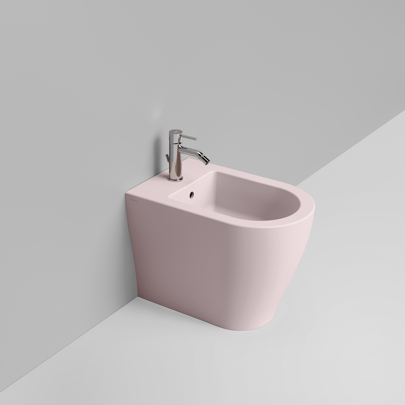 Ceramica Dolomite Back to wall bidet 36×55 – Mirto Round - Antique pink