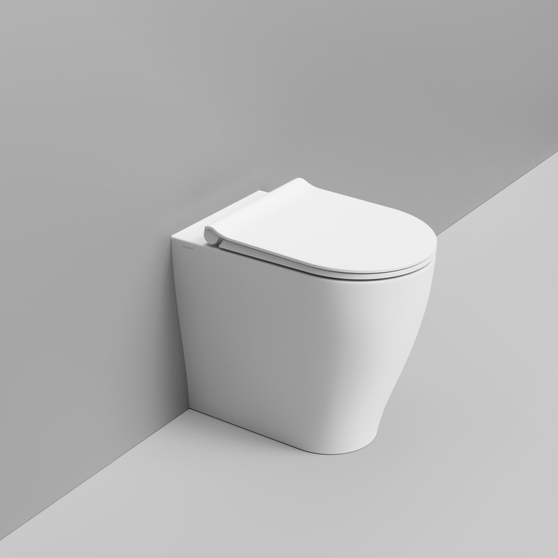 Ceramica Dolomite Cuvette Back to wall 36x55x48 – Mirto Round Tall - Blanc mat