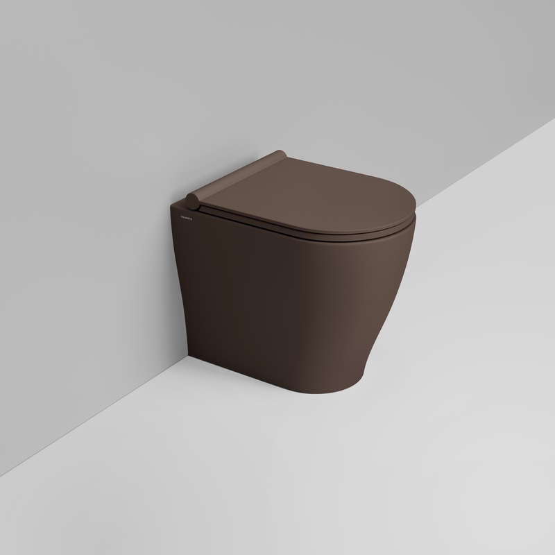 Ceramica Dolomite Cuvette Back to wall vortex 36×50 – Mirto Round Short - Marron alpin mat