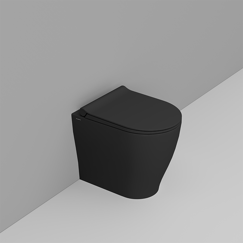 Ceramica Dolomite Cuvette Back to wall vortex 36×50 – Mirto Round Short - Noir mat