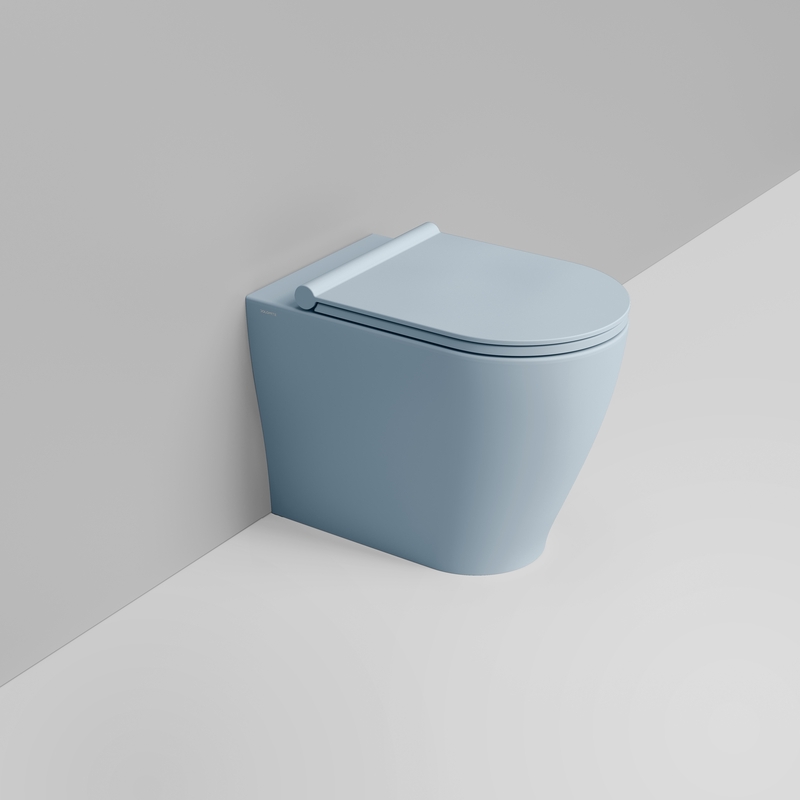 Ceramica Dolomite Back to wall vortex bowl 36×55 – Mirto Round - Sky blue
