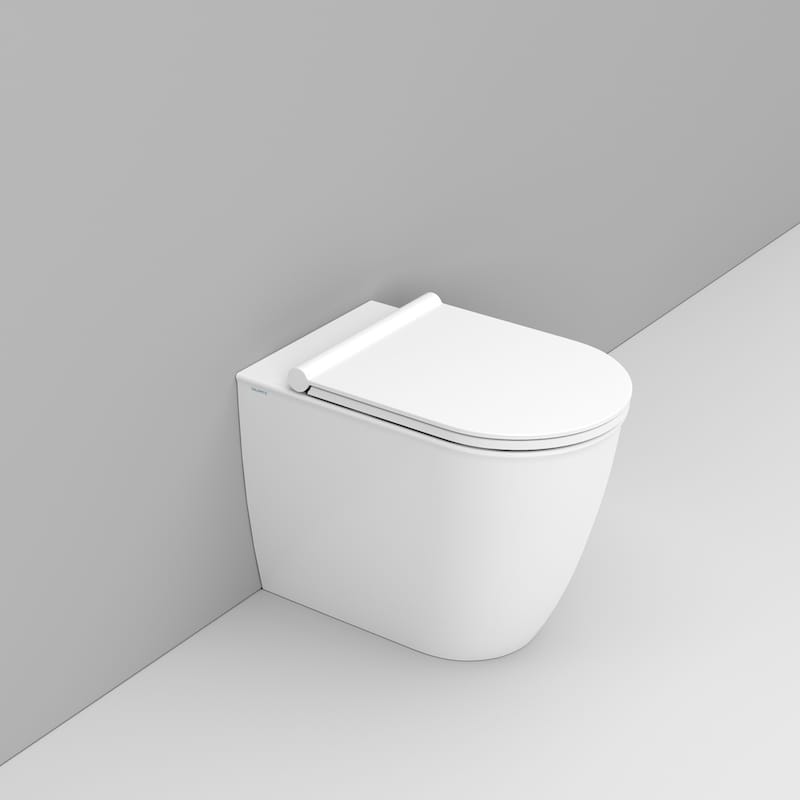 Ceramica Dolomite Back to wall bowl 36×55 – Mayka - Matt White