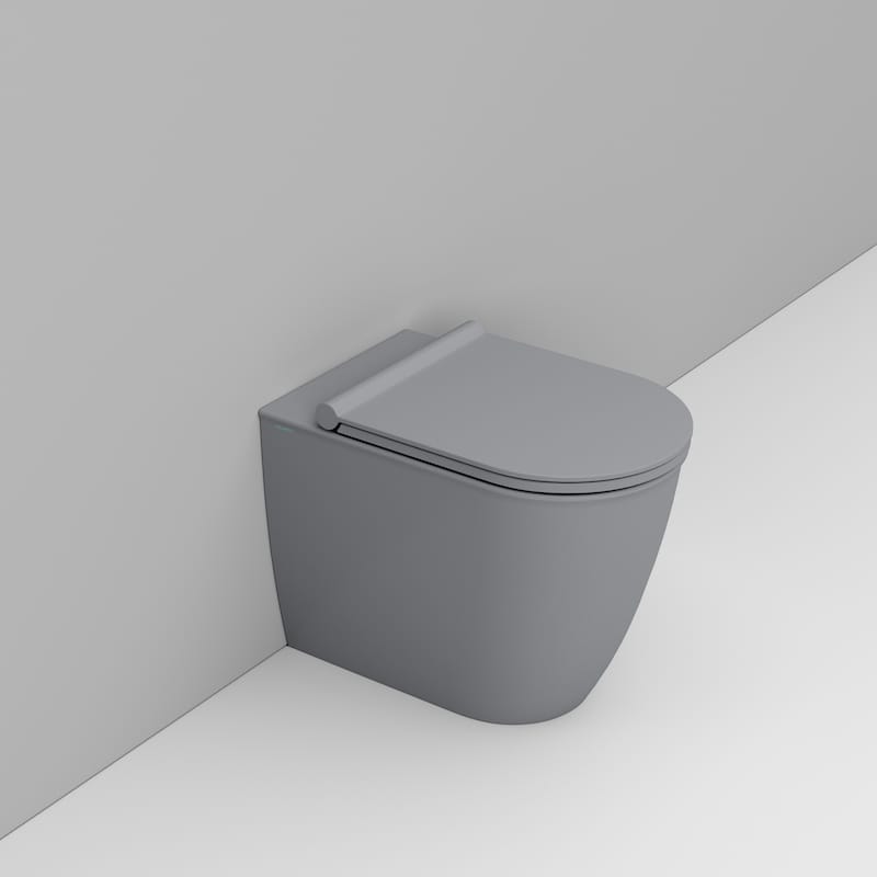 Ceramica Dolomite Back to wall bowl 36×55 – Mayka - Concrete Grey