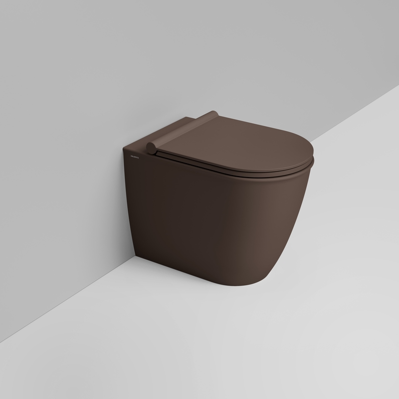 Ceramica Dolomite Back to wall bowl 36×55 – Mayka - Matt alpine brown