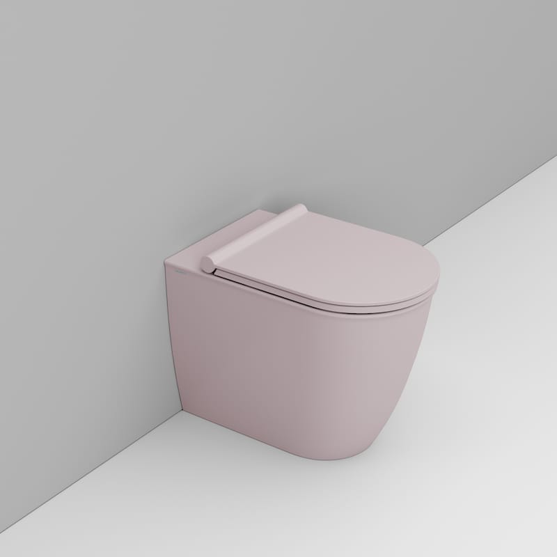 Ceramica Dolomite Back to wall bowl 36×55 – Mayka - Antique Pink