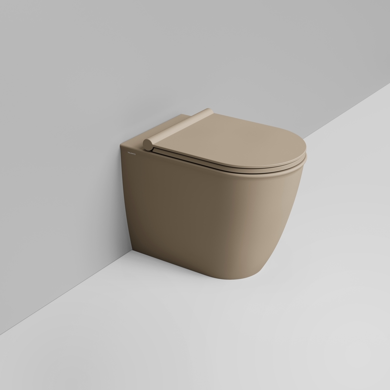 Ceramica Dolomite Back to wall bowl 36×55 – Mayka - Matt natural beige