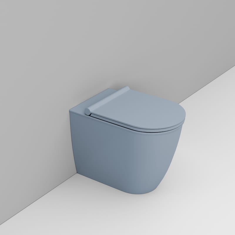 Ceramica Dolomite Back to wall bowl 36×55 – Mayka - Sky Blue