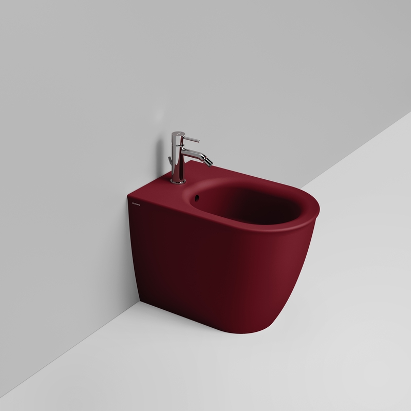 Ceramica Dolomite Back to wall bidet 36×55 – Mayka - Matt red wine