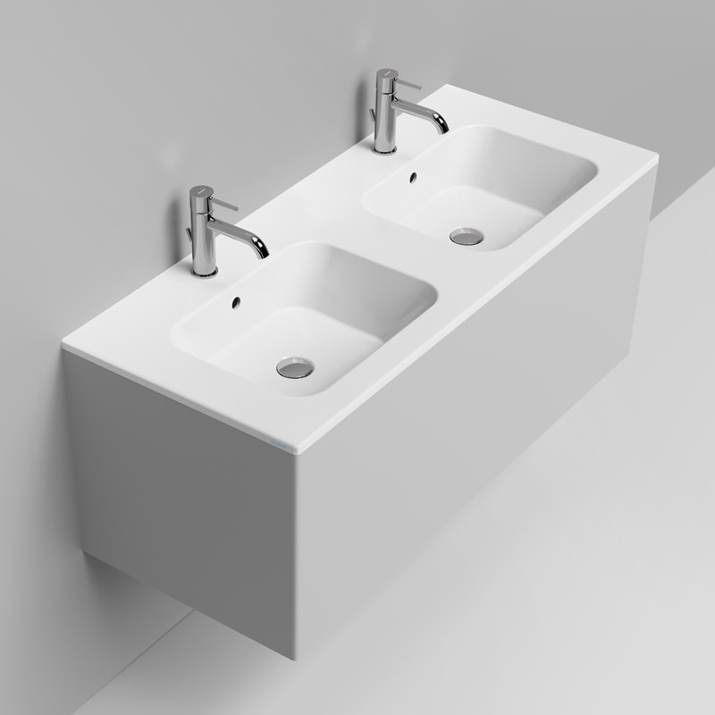 Ceramica Dolomite Vessel Top 1210×510 – Merci - Matt white
