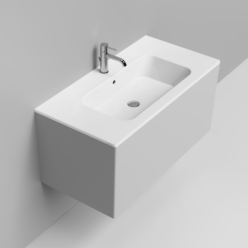 Ceramica Dolomite Vessel Top 1010×510 – Merci - Matt white