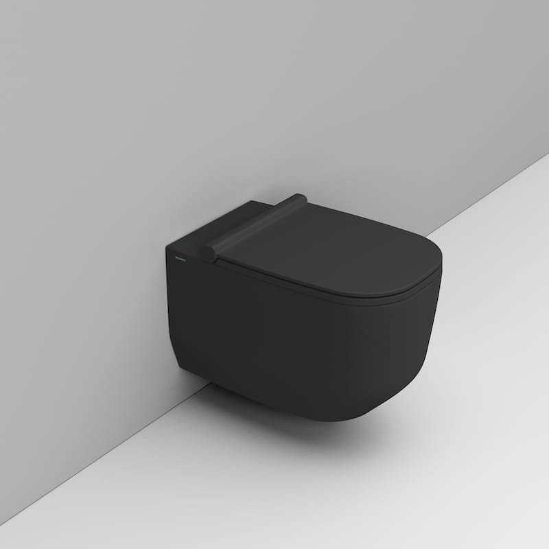 Ceramica Dolomite Wall hung bowl 36×56 – Alba - Matt Black
