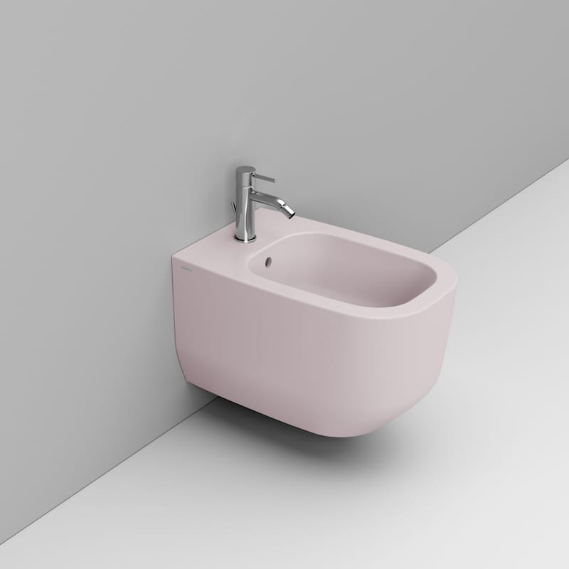 Ceramica Dolomite Wall hung bidet 36×56 – Alba - Antique Pink