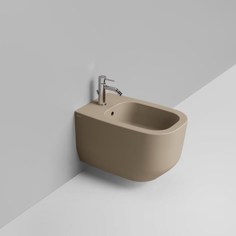 Ceramica Dolomite Wall hung bidet 36×56 – Alba - Matt natural beige