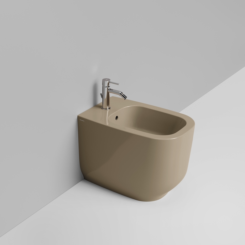 Ceramica Dolomite Back to wall bidet 36×56 – Alba - Glossy  natural beige