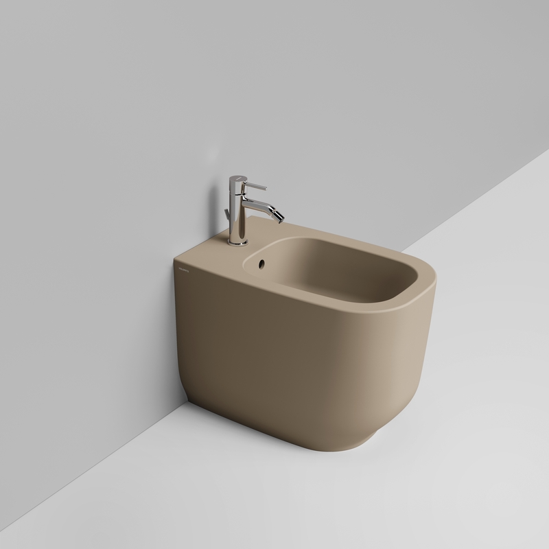 Ceramica Dolomite Back to wall bidet 36×56 – Alba - Matt natural beige