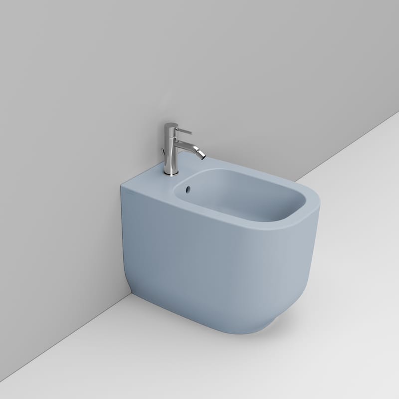 Ceramica Dolomite Back to wall bidet 36×56 – Alba - Sky Blue