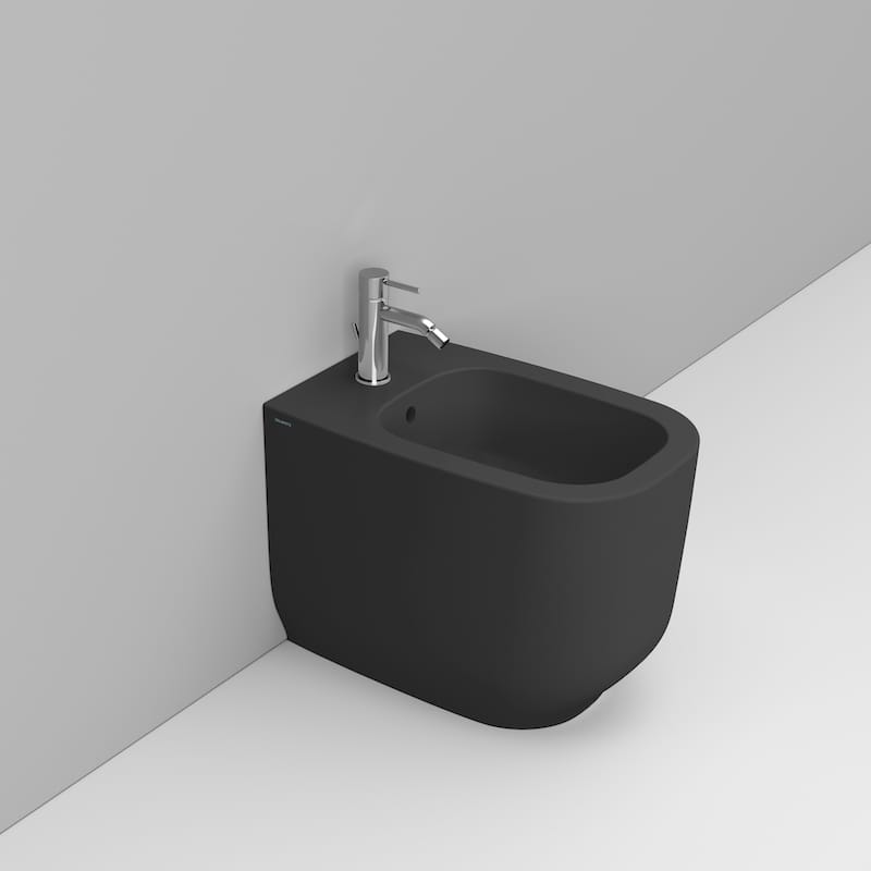 Ceramica Dolomite Back to wall bidet 36×56 – Alba - Matt Black
