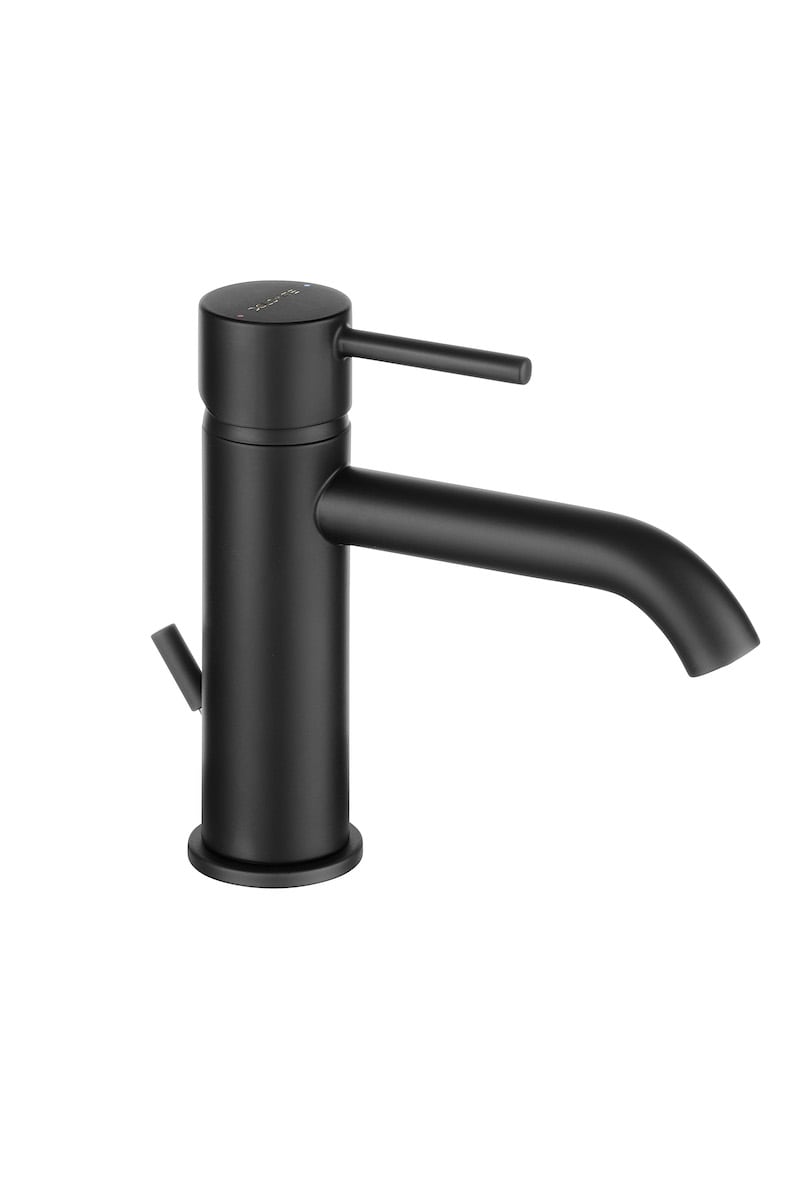 Ceramica Dolomite Basin mixer with control rod - Matt Black