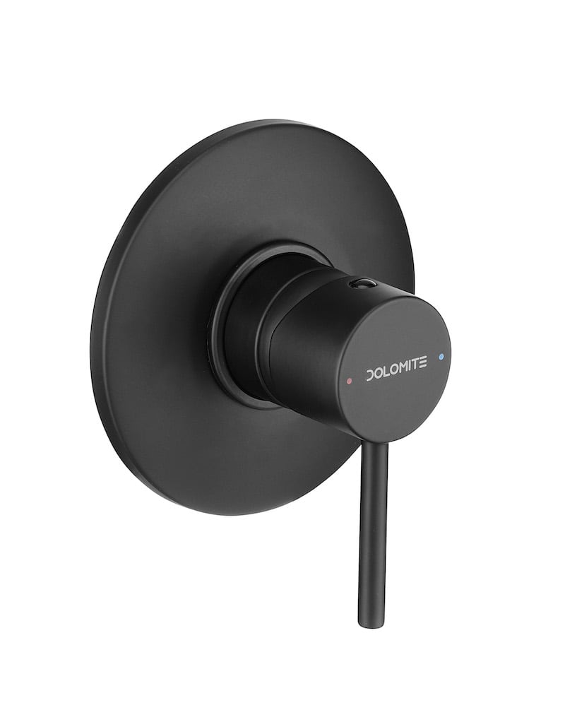 Ceramica Dolomite Built-in complete shower mixer - Matt Black