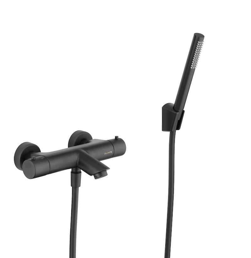 Ceramica Dolomite Exposed thermostatic bath mixer - Matt Black